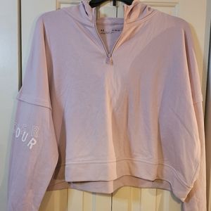 Womens NWT Under Armour cropped quarter zip pullover hoodie size XL